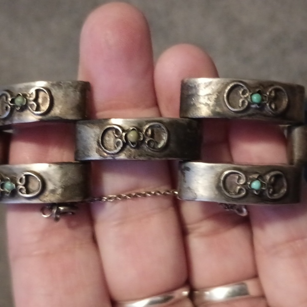 Vintage Sterling Link Bracelet - Picture 8 of 10